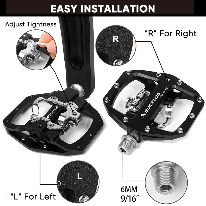 BUCKLOS Mtb Pedals for Bicycle - Pedal Platform Flat ulasan dan harga