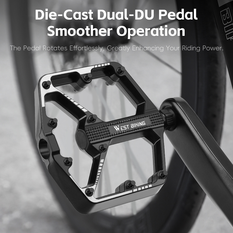 WEST BIKING Die-Cast Dual-DU B - Pedal Platform Flat ulasan dan harga