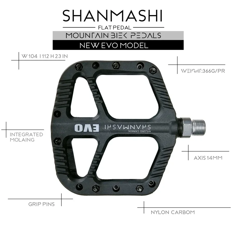 New Mountain Bike Pedal Nylon  - Pedal Platform Flat ulasan dan harga